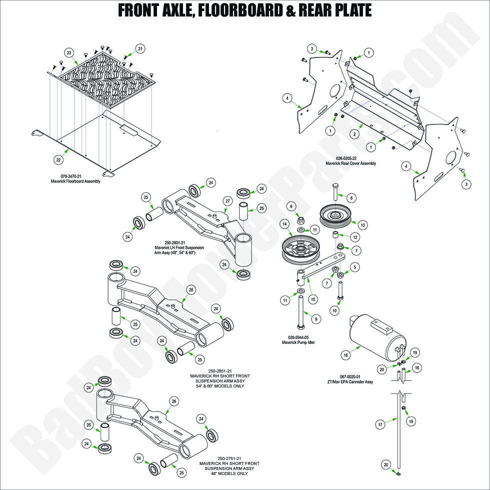 2024 Maverick - Front Axle, Floorboard & Rear Plate